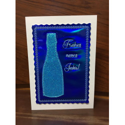 Stickdatei - Sektflasche Appli & Satin